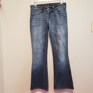 CoH Naomi #065 Low Rise Flare Jeans Distressed Blue Bell Bottoms Size 27